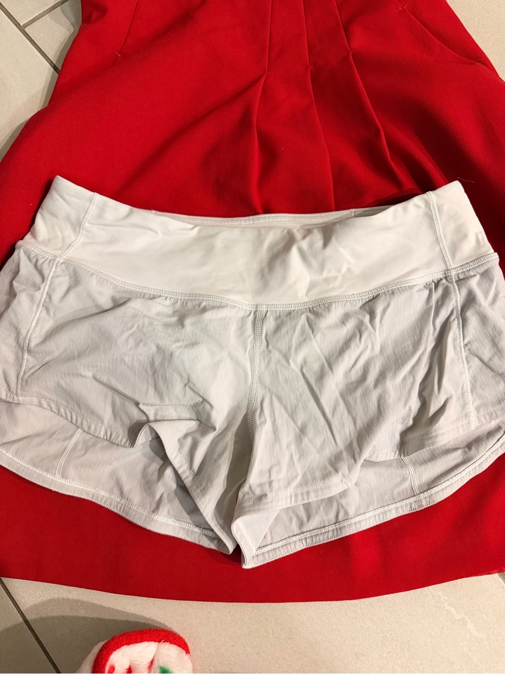 lululemon athletica White Athletic Running Shorts